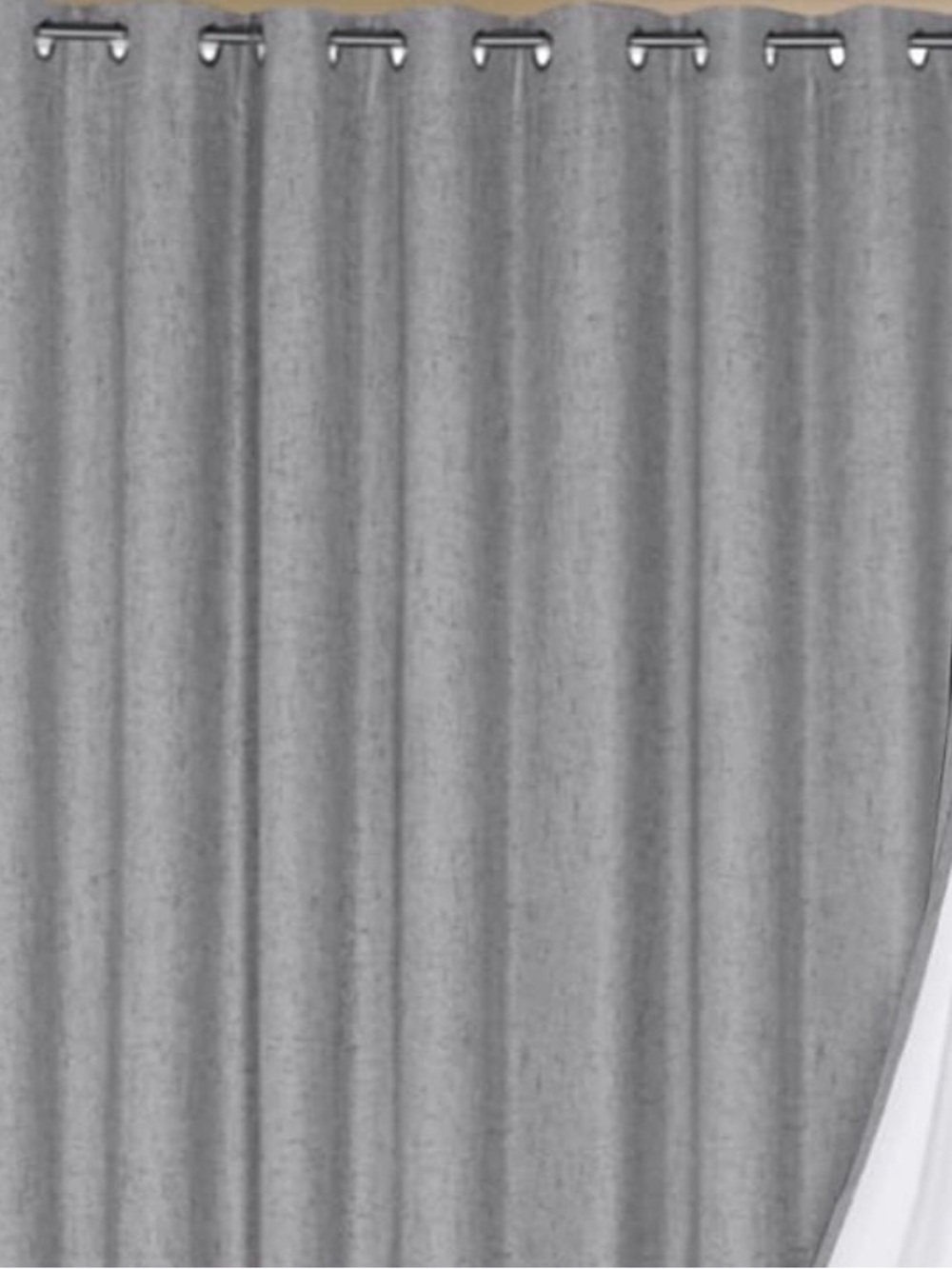 H.VERSAILTEX Grey Grommet-Top Blackout Curtain Panel